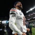 Nov 28, 2025; Philadelphia, Pennsylvania, USA; Chicago Bears quarterback Caleb Williams (18) celebrates after the game against the Philadelphia Eagles at Lincoln Financial Field.