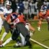 CAL’s Kellan Hall tackles Bell County’s Kaleb Miller in the KHSAA 3A semi final game.