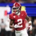 Dec 6, 2025; Atlanta, GA, USA; Alabama Crimson Tide wide receiver Ryan Williams (2) looks on during the first quarter against the Georgia Bulldogs during the 2025 SEC Championship game at Mercedes-Benz Stadium.