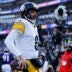 Dec 7, 2025; Baltimore, Maryland, USA; Pittsburgh Steelers quarterback Aaron Rodgers (8) reacts after scoring a touchdown against the Baltimore Ravens during the first half at M&T Bank Stadium.