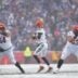 Cincinnati Bengals quarterback Joe Burrow (9) stands in the pocket in the first quarter of the NFL Week 14 game between the Buffalo Bills and the Cincinnati Bengals at Highmark Stadium in Orchard Park, N.Y., on Sunday, Dec. 7, 2025.