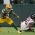 Green Bay Packers running back Josh Jacobs (8) against the Chicago Bears on Sunday, December 7, 2025, at Lambeau Field in Green Bay, Wis. The Packers defeated the Bears 28-21.