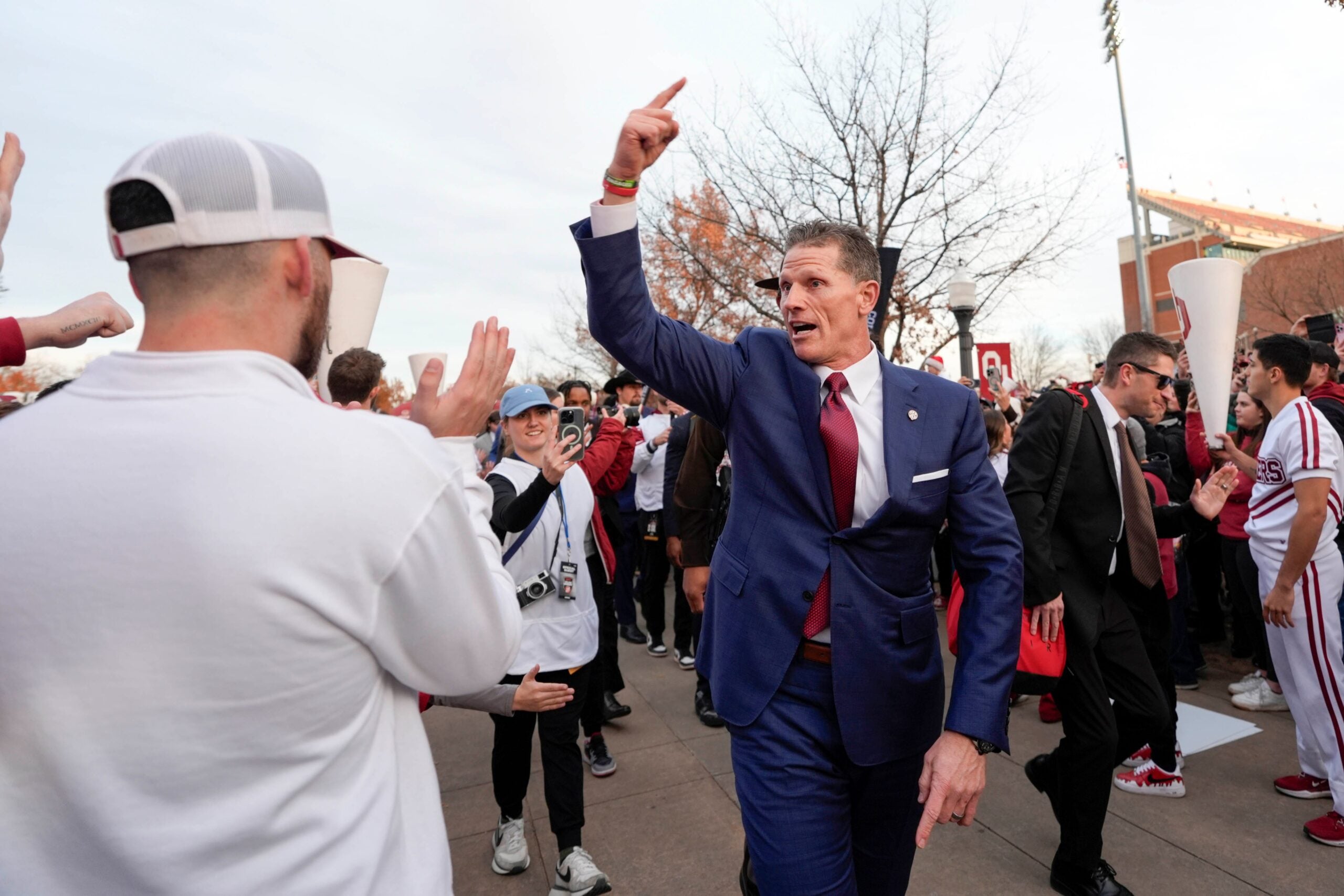 Oklahoma Sooners head coach Brent Venables 2027 prediction Safety Bode Sparrow