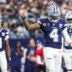Dec 21, 2025; Arlington, Texas, USA; Dallas Cowboys quarterback Dak Prescott (4) signals towards the sideline following a play against the Los Angeles Chargers during the third quarter at AT&T Stadium.