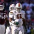 Dec 20, 2025; College Station, TX, USA; Miami Hurricanes defensive lineman David Blay Jr. (11) looks on during the game between the Aggies and the Hurricanes at Kyle Field.
