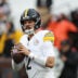 Dec 28, 2025; Cleveland, Ohio, USA; Pittsburgh Steelers quarterback Mason Rudolph (2) warms up before the game against the Cleveland Browns at Huntington Bank Field.