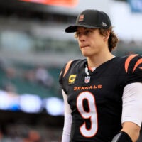Dec 28, 2025; Cincinnati, Ohio, USA; Cincinnati Bengals quarterback Joe Burrow (9) leaves the field after a game against the Arizona Cardinals at Paycor Stadium.