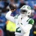Jan 4, 2026; Orchard Park, New York, USA; New York Jets quarterback Tyrod Taylor (2) warms up before the game against the Buffalo Bills at Highmark Stadium.