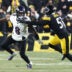 Jan 4, 2026; Pittsburgh, Pennsylvania, USA; Pittsburgh Steelers linebacker Nick Herbig (51) pressures Baltimore Ravens quarterback Lamar Jackson (8) during the second half at Acrisure Stadium.