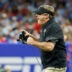Jan 1, 2026; New Orleans, LA, USA; Georgia Bulldogs head coach Kirby Smart celebrates after a touchdown against the Mississippi Rebels in the second quarter during the 2026 Sugar Bowl and quarterfinal game of the College Football Playoff at Caesars Superdome.