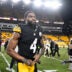 Jan 12, 2026; Pittsburgh, PA, USA; Pittsburgh Steelers wide receiver Dk Metcalf (4) leaves the field following an AFC Wild Card Round loss to the Houston Texans at Acrisure Stadium.