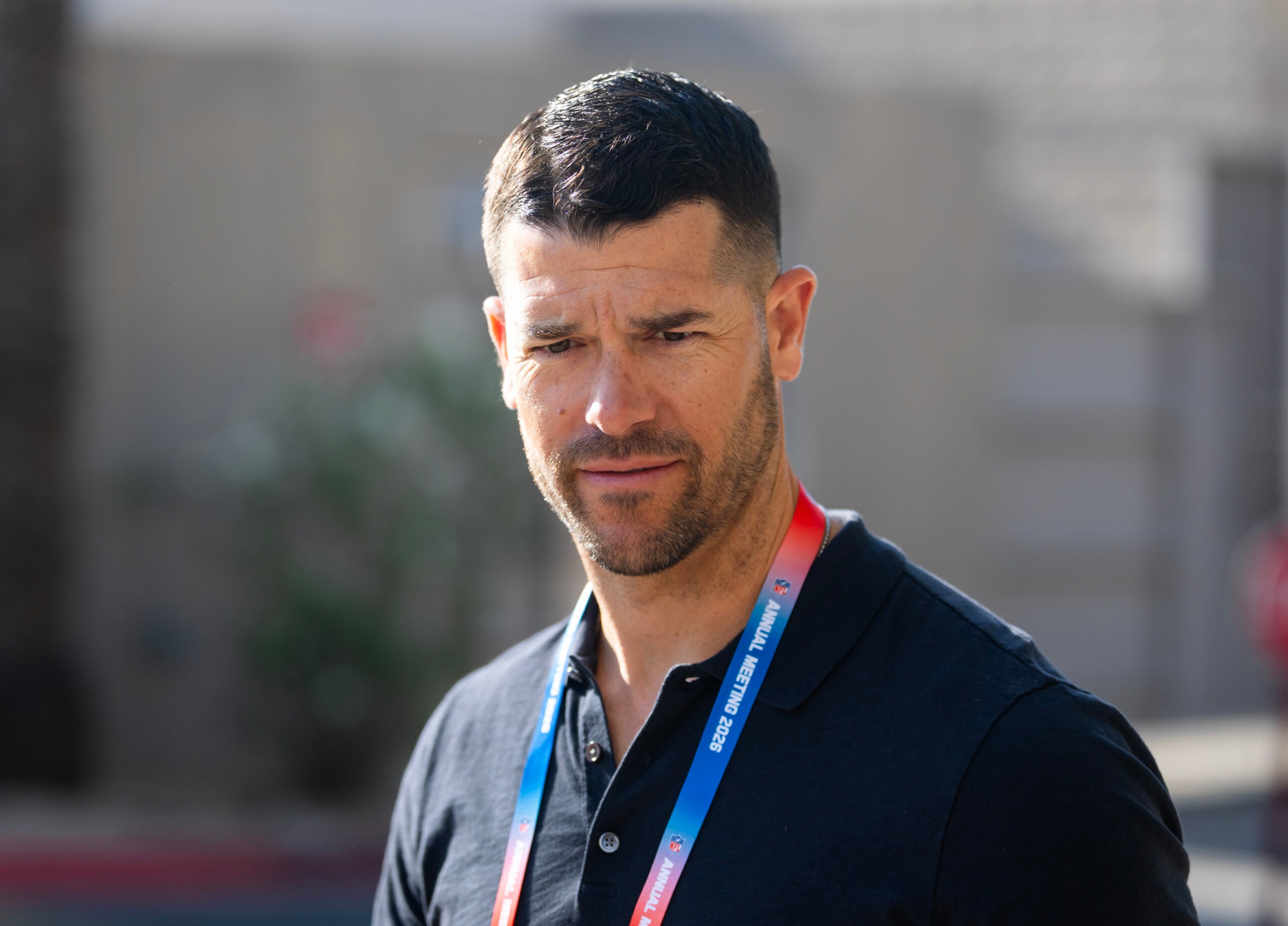 Mar 30, 2026; Phoenix, AZ, USA; Carolina Panthers head coach Dave Canales during the 2026 NFL Annual League Meeting at the Arizona Biltmore.