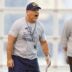 Defensive line coach Charlie Partridge during a Notre Dame football practice at Irish Athletic Center on Wednesday, April 8, 2026, in South Bend.