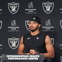 Las Vegas Raiders safety Treydan Stukes rookie minicamp