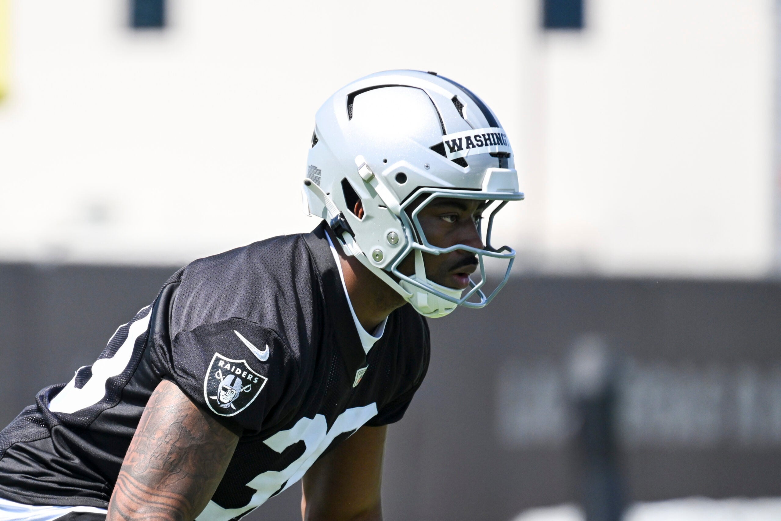Las Vegas Raiders running back Mike Washington Jr.