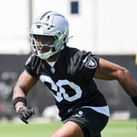 Las Vegas Raiders rookie running back Mike Washington Jr. Ashton Jeanty backup
