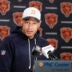May 8, 2026; Lake Forest, IL, USA; Chicago Bears head coach Ben Johnson addresses the media at Halas Hall before Rookie Minicamp.