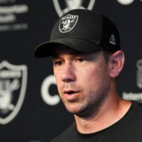 Las Vegas Raiders head coach Klint Kubiak OTAs
