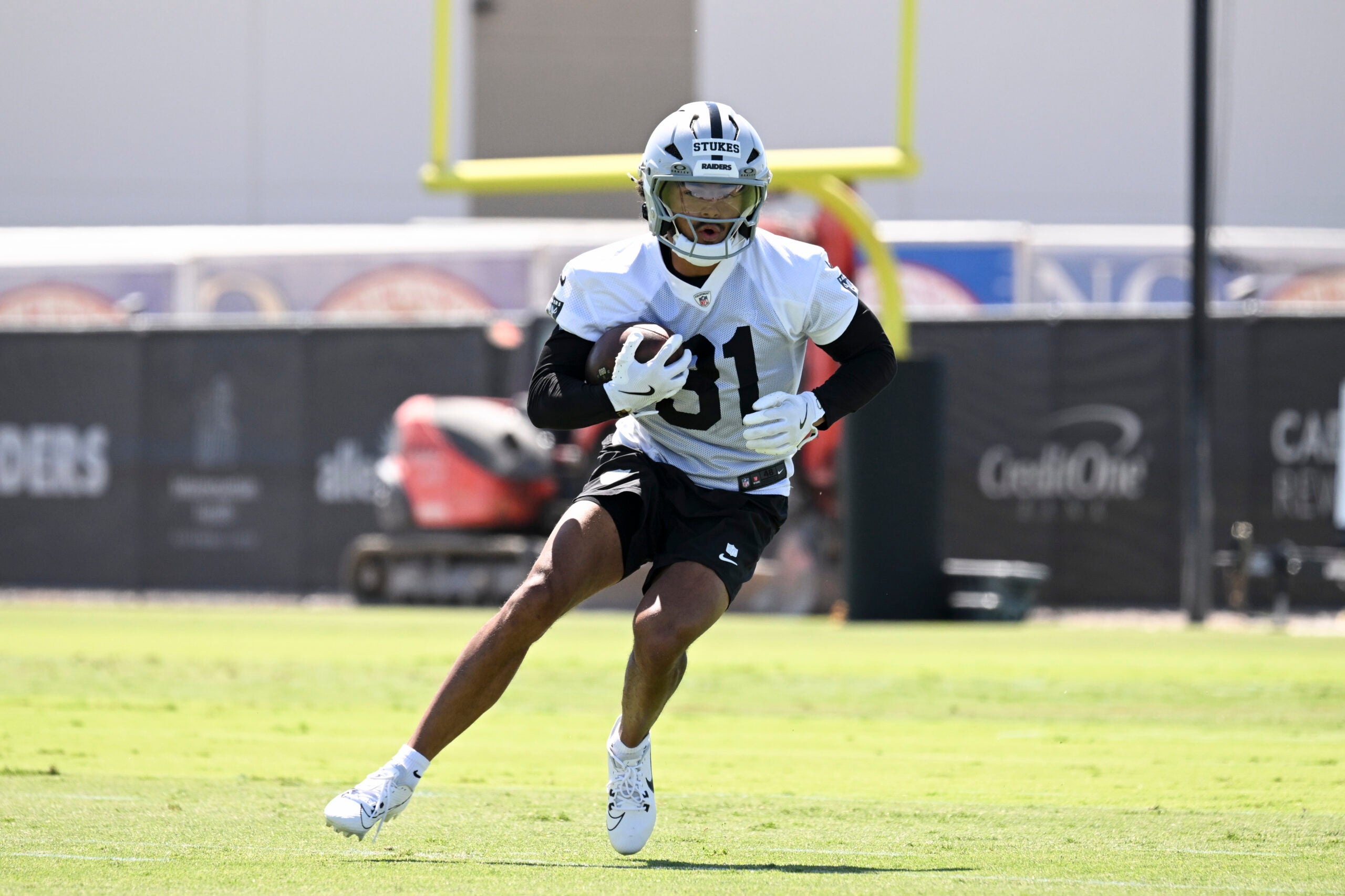 Las vegas Raiders rookie safety Treydan Stukes