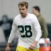 Green Bay Packers Trey Smack (28) during rookie minicamp Friday, May 1 2026, at the Don Hutson Center in Green Bay, Wisconsin.