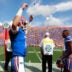 Sep 26, 2015; Gainesville, FL, USA; Florida Gators quarterback Will Grier (7) gets the crowd pumped up against the Tennessee Volunteers at Ben Hill Griffin Stadium.