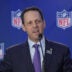 Feb 6, 2017; Houston, TX, USA; Minnesota Vikings owner and president Mark Wilf speaks during the Houston Super Bowl LI Host Committee Handoff Ceremony at the George R. Brown Convention Center.