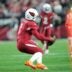 Dec 12, 2022; Glendale, Ariz., USA; Arizona Cardinals quarterback Kyler Murray (1) crumples to the ground after a knee injury against the New England Patriots during the first quarter at State Farm Stadium.