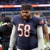Oct 13, 2024; London, United Kingdom; Chicago Bears offensive tackle Darnell Wright (58) after an NFL International Series game at Tottenham Hotspur Stadium.