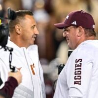 Texas A&M Aggies head coach Mike Elko
