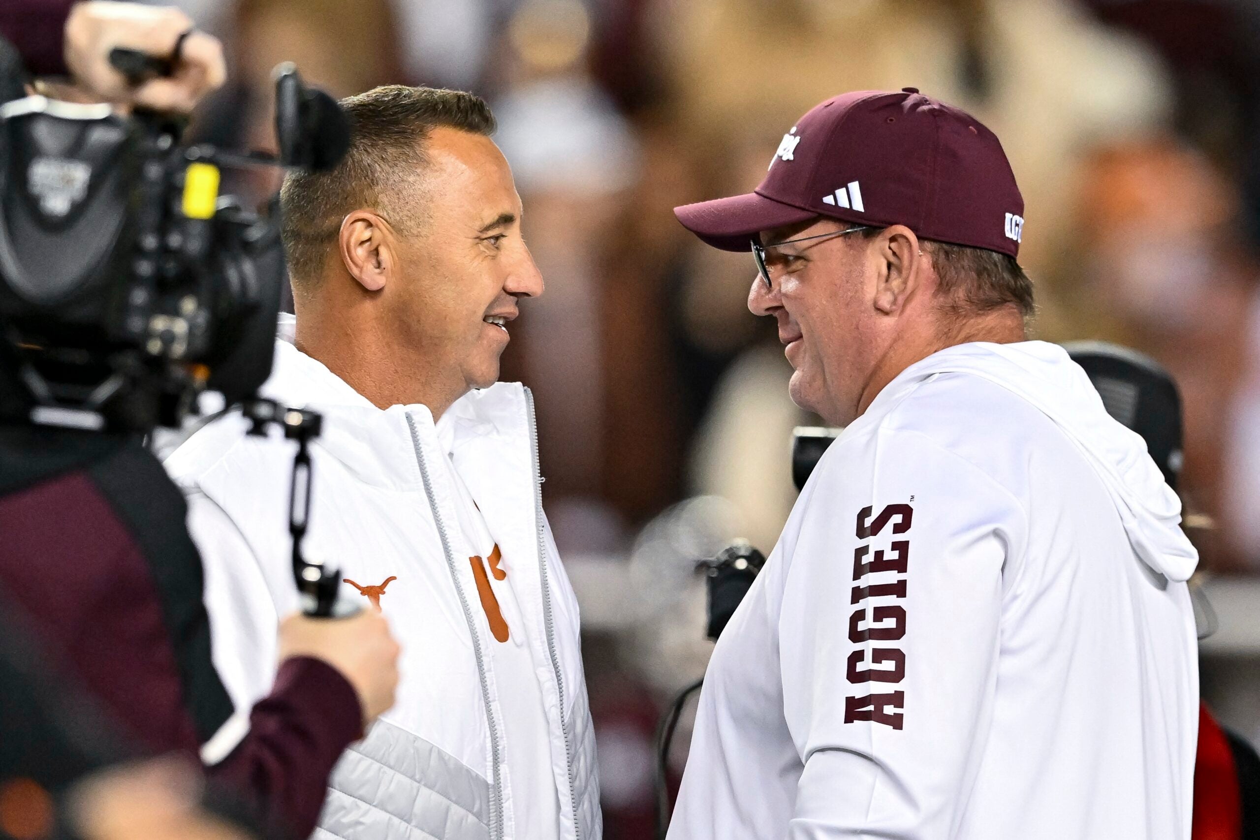 Texas A&M Aggies head coach Mike Elko