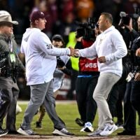 Texas A&M Aggies head coach Mike Elko