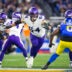 Jan 13, 2025; Glendale, AZ, USA; Minnesota Vikings guard Blake Brandel (64) against the Los Angeles Rams during an NFC wild card game at State Farm Stadium.