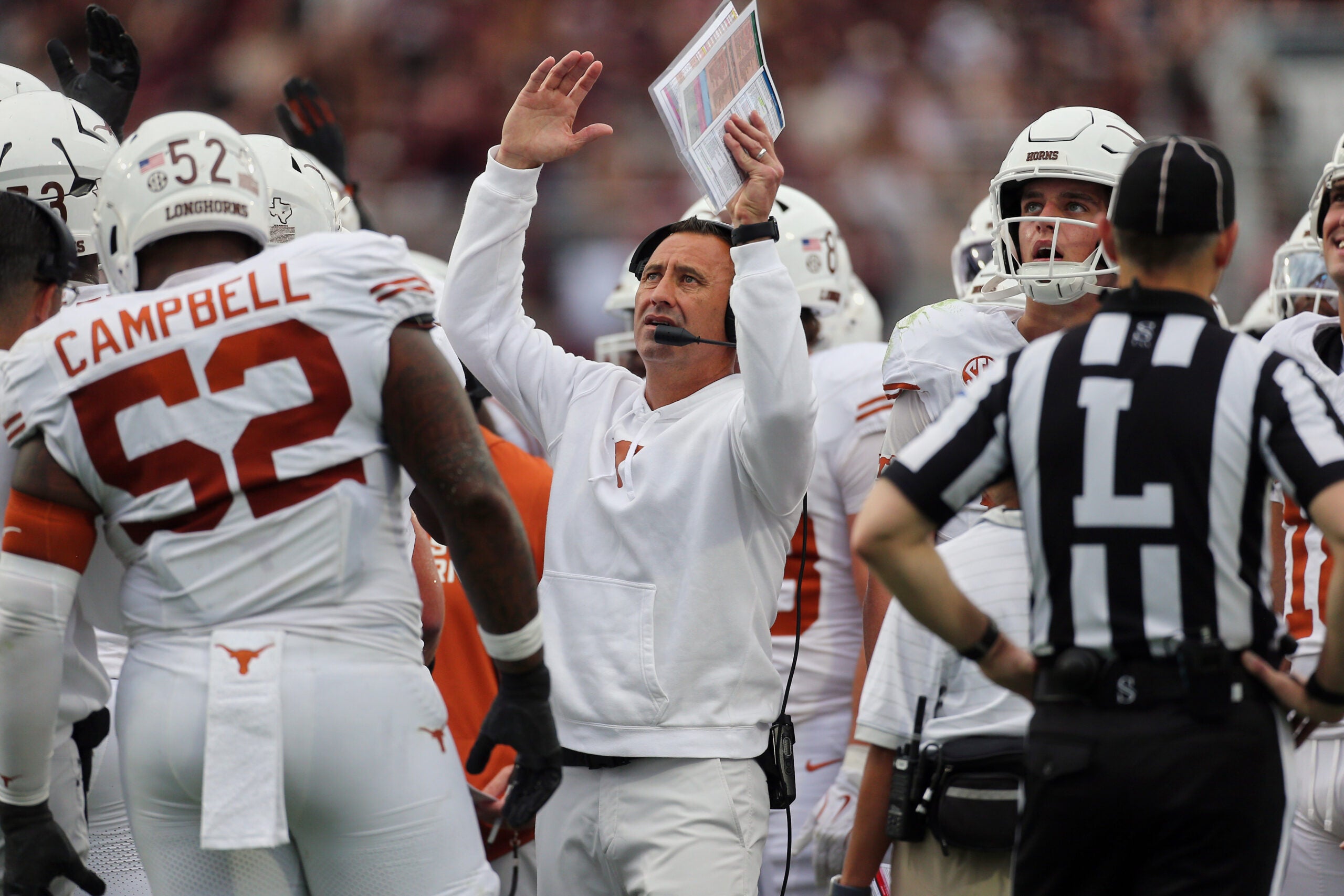 Texas Longhorns head coach Steve Sarkisian 2027 recruiting class