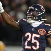 Chicago Bears running back Kyle Monangai (25) against the Green Bay Packers during their wild-card playoff football game Saturday, January 10, 2026, at Soldier Field in Chicago, Illinois. The Bears defeated the Packers 31-27. Wm.
