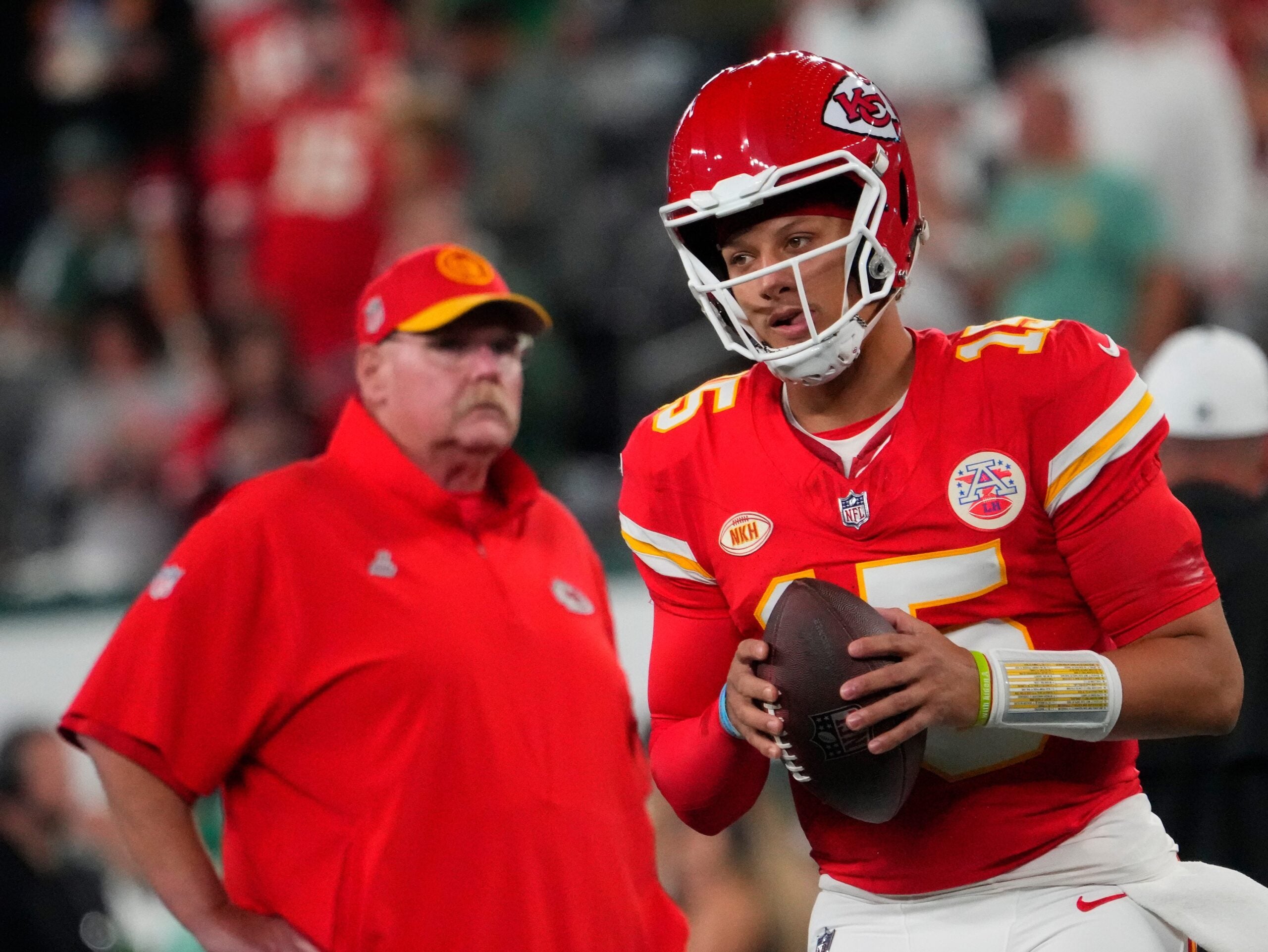 Kansas City Chiefs head coach Andy Reid quarterback Patrick Mahomes