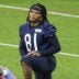 May 8, 2026; Lake Forest, IL, USA; Chicago Bears wide receiver Zavlon Thomas (81) stretches during Rookie Minicamp at Halas Hall.