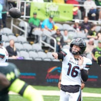 Dallas Renegades Austin Reed throws the ball against Louisville Kings at Lynn Family Stadium. May 24, 2026