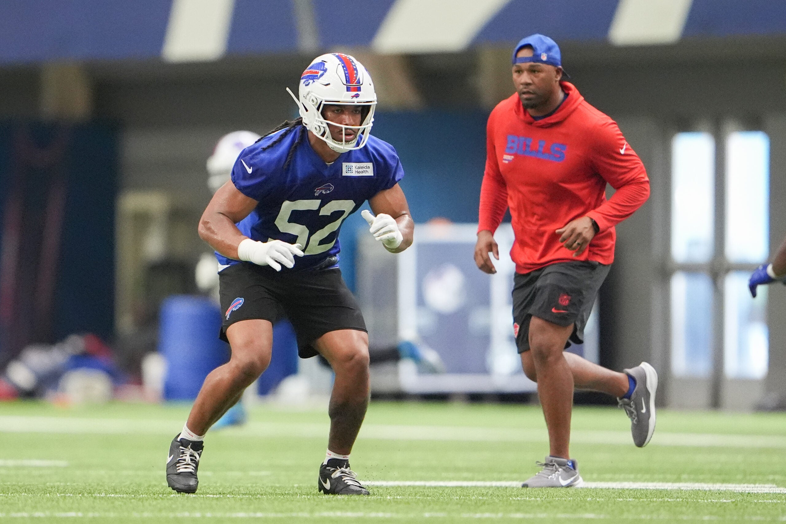 Bills rookie Kaleb Elarms-Orr has been turning heads during the offseason.