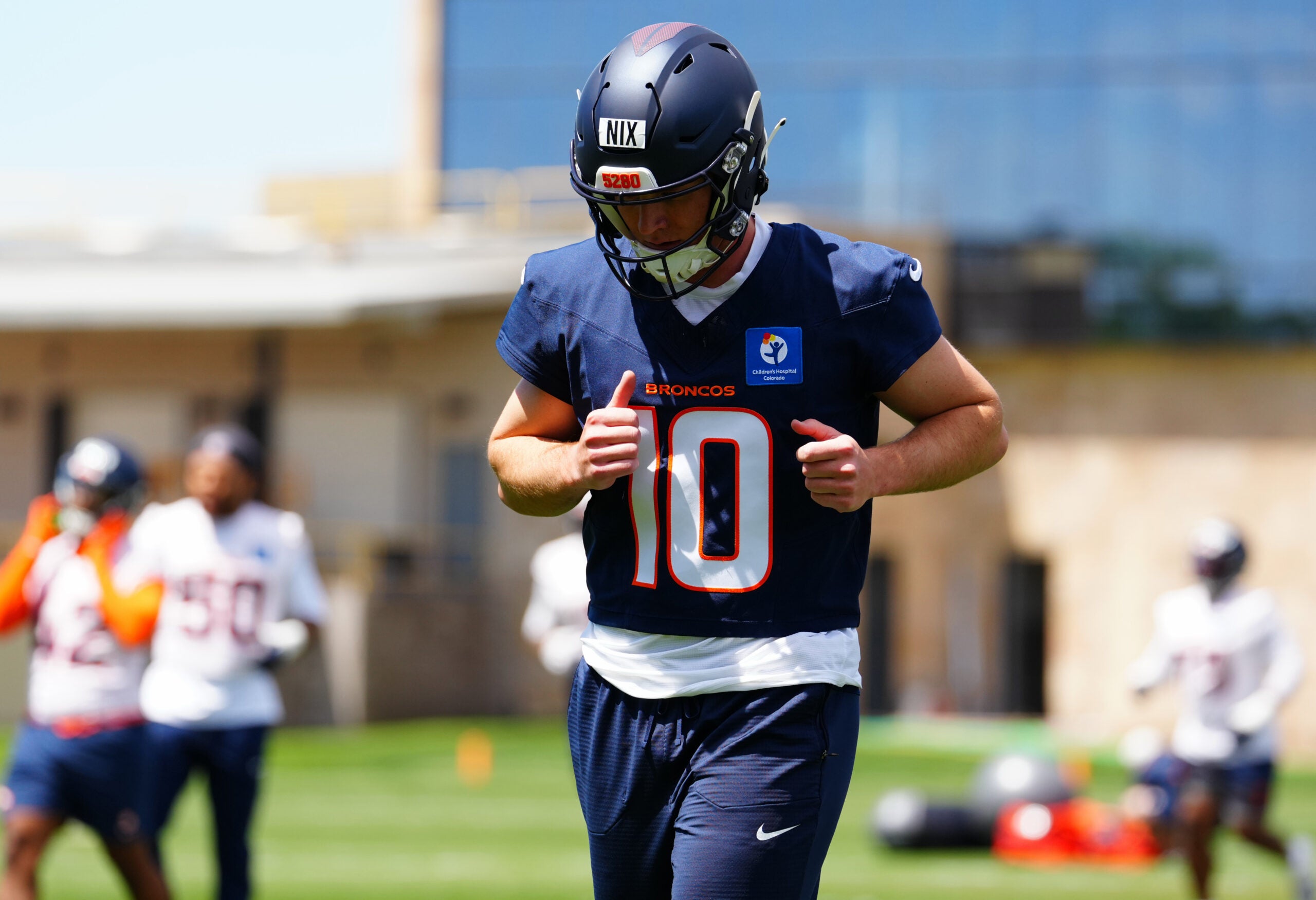 Denver Broncos quarterback Bo Nix