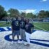 Notre Dame safety Adon Shuler and his parents, Don and Fran, at his annual youth football camp