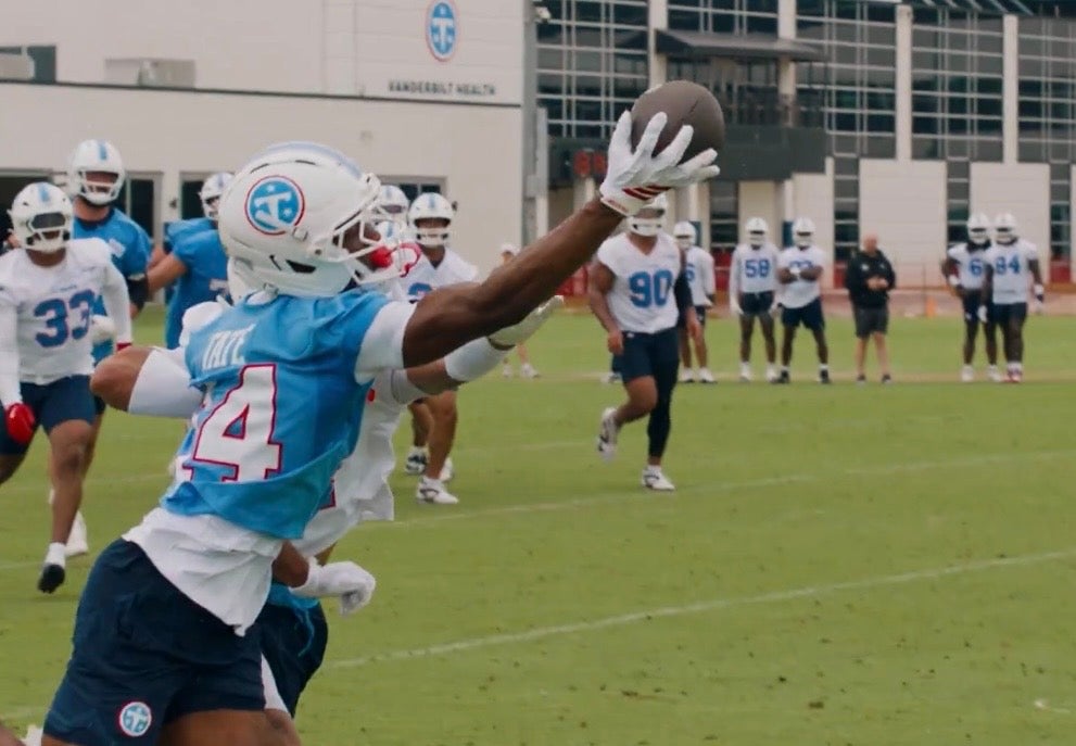 Tennessee Titans Carnell Tate WR tiers OTAs