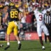 Jan 1, 2024; Pasadena, CA, USA; Alabama Crimson Tide defensive back Terrion Arnold (3) celebrates after an incomplete pass during the first half against the Michigan Wolverines in the 2024 Rose Bowl college football playoff semifinal game at Rose Bowl.