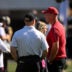 Oct 5, 2024; Nashville, Tennessee, USA; Alabama Crimson Tide head coach Kalen DeBoer and Vanderbilt Commodores head coach Clark Lea talk during warmups at FirstBank Stadium.
