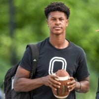 Elijah Haven, five-star rated quarterback from Baton Rouge, Louisiana, arrives for the 2025 Dabo Swinney Football Camp in Clemson, S.C. Tuesday, June 3, 2025.