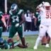 Bergen Catholic's Jayden Beckley, right, celebrates after making a sack during the football game between Bergen Catholic and Winslow played at Winslow Township High School on Friday, September 12, 2025.