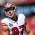 Sep 21, 2025; Santa Clara, California, USA; San Francisco 49ers defensive end Nick Bosa (97) on the field during warm ups prior to a game against the Arizona Cardinals during the first half at Levi's Stadium.