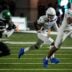 IMG running back Eric McFarland III (#3) follows his blocker tight end Judah Lancaster (#10) on his way to the end zone. The Venice Indians hosted the IMG Academy Ascenders National team Friday evening Sept. 3, 2025.