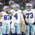Nov 23, 2025; Arlington, Texas, USA; Dallas Cowboys quarterback Dak Prescott (4) reacts in the third quarter against the Philadelphia Eagles at AT&T Stadium.