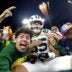 Green Bay Packers tight end Tucker Kraft (85) celebrates a touchdown against the Washington Commanders on Thursday, September 11, 2025, at Lambeau Field in Green Bay, Wis. The Packers defeated the Commanders 27-18.