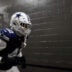 Dec 25, 2025; Landover, Maryland, USA; Dallas Cowboys defensive end Jadeveon Clowney (42) runs onto the field prior to the game against the Washington Commanders at Northwest Stadium.